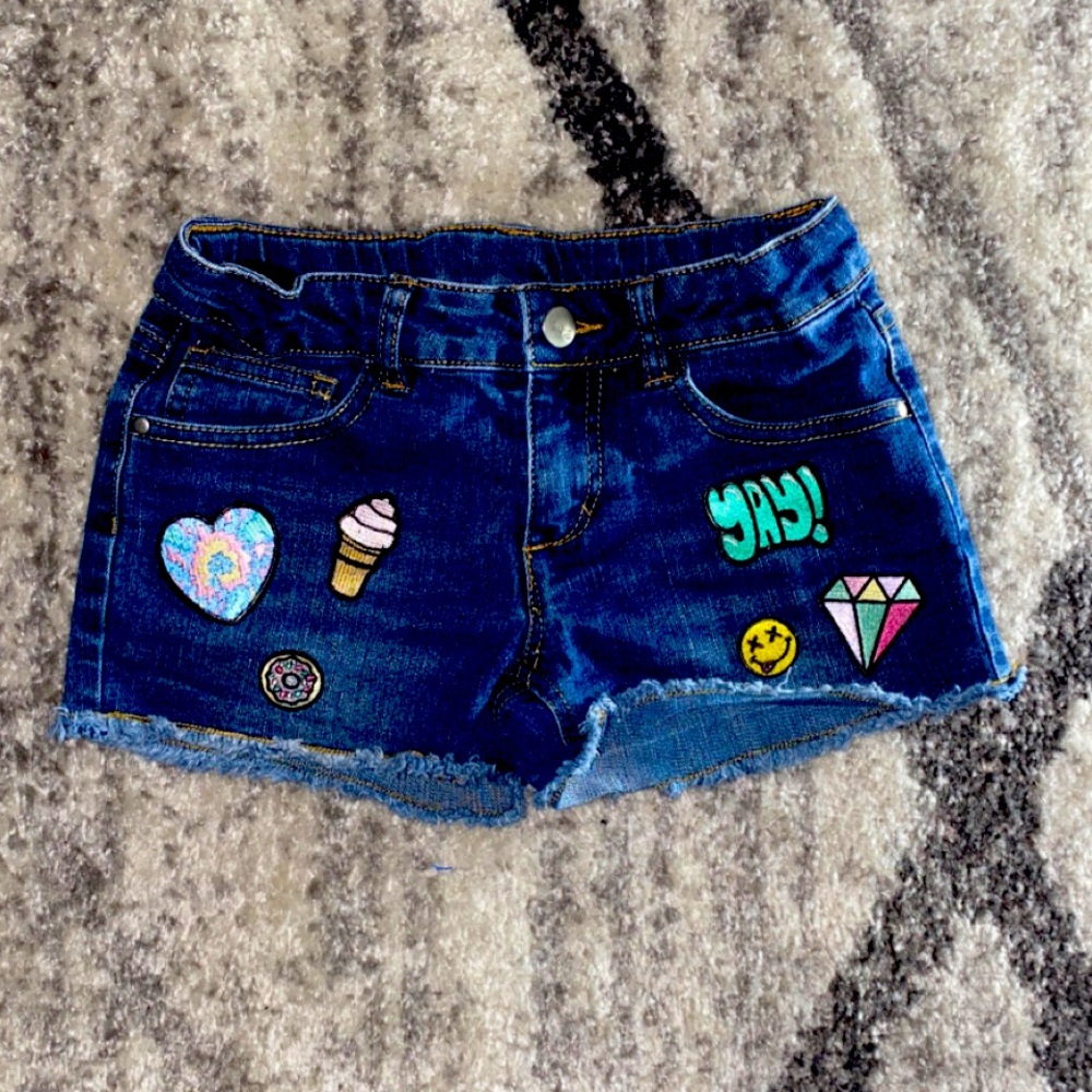 Jean shorts with fun designs